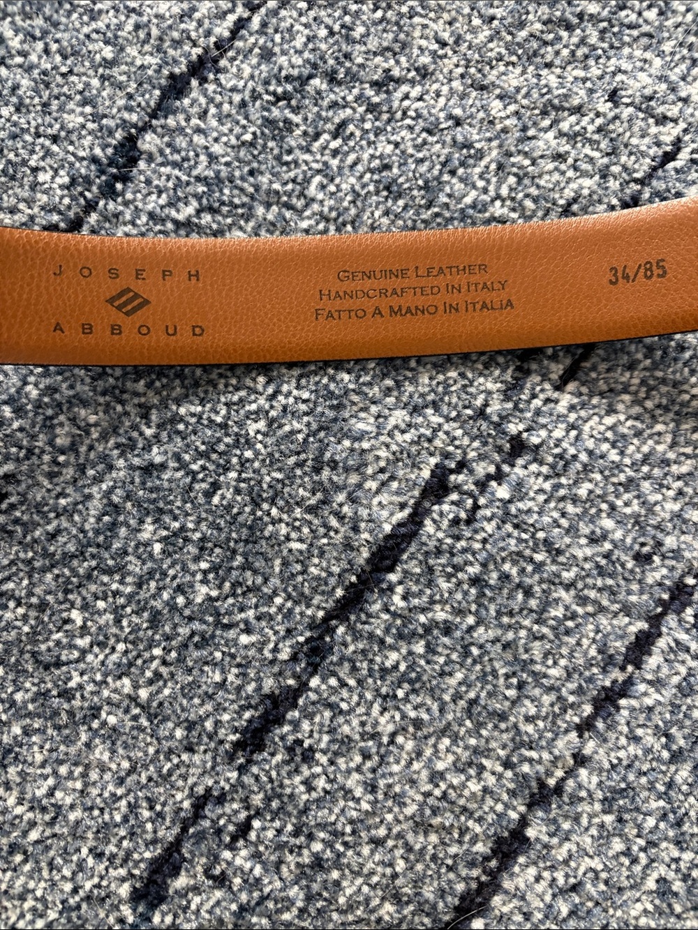 Joseph Abboud Black Genuine Leather Belt